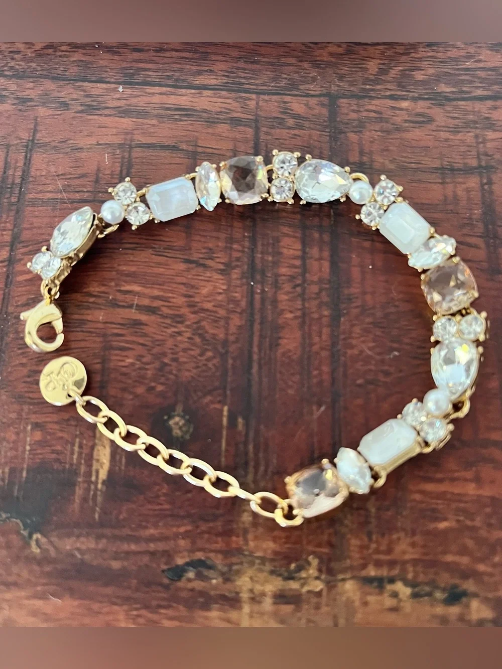 Olive + Piper Loraine Bracelet. Gold and Crystal Bracelet. Only worn once.